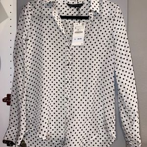 Polkadot Button up Dress Shirt
